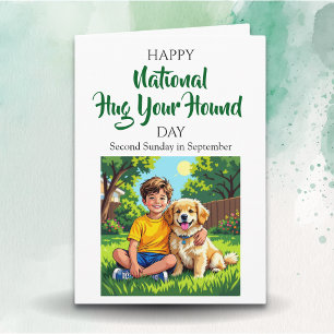 Nationaler Umarme-deinen-Hund-Tag! zweiter Sonntag Karte