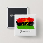 Nationaler Unabhängigkeitstag der Junitag Button (Vorne & Hinten)