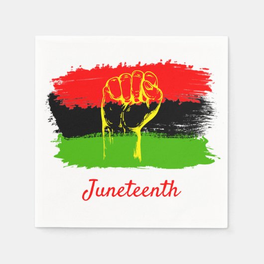 Nationaler Unabhängigkeitstag der Junitag Serviette (Vorderseite)