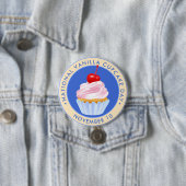 Nationaler Vanilla Cupcake Day, Kirsche Button (Beispiel)