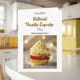 Nationaler Vanille-Cupcake-Tag 10. November Karte
