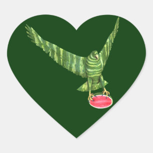 Nationaler Wassermelonen-Tag Adler Herz-Aufkleber