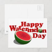 Nationaler Wassermelonen-Tag Postkarte (Vorne/Hinten)