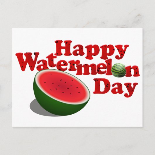 Nationaler Wassermelonen-Tag Postkarte (Vorderseite)
