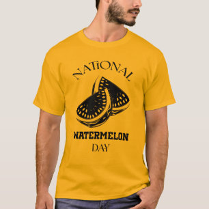 Nationaler Wassermelonen-Tag-Schild T-Shirt