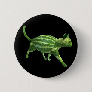 Nationaler Wassermelonentag Katze Button