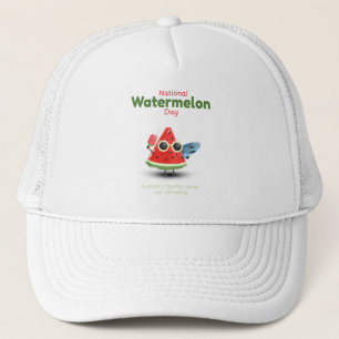 Nationaler Wassermelonentag Süße Sommer Kunst Truckerkappe