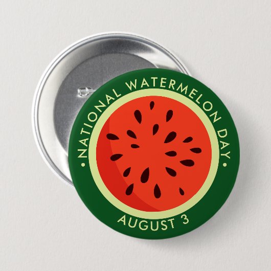 Nationaler Wassermelontag Button (Vorne & Hinten)