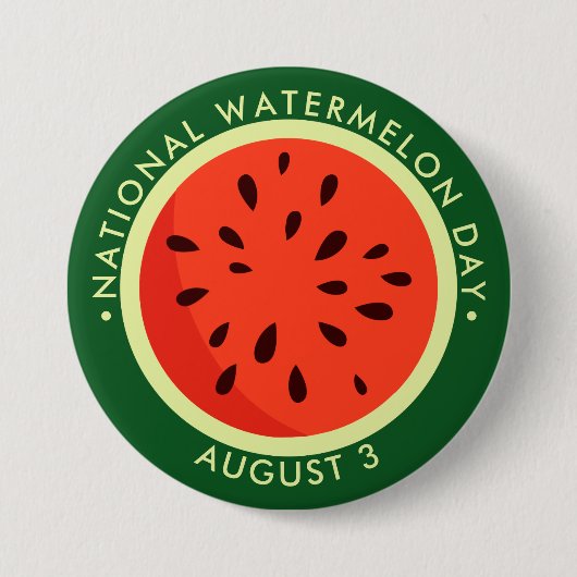 Nationaler Wassermelontag Button (Vorderseite)