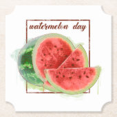 Nationaler Wassermelontag Untersetzer (Vorderseite)
