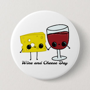 Nationaler Wein- und Käsetag Button