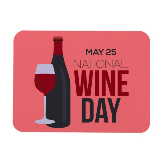 Nationaler Weintag Magnet (Horizontal)