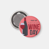 Nationaler Weintag Magnet (Vorderseite/Rückseite)