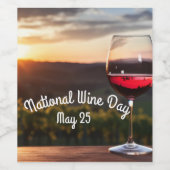 Nationaler Weintag Weinetikett (Einzelnes Label)