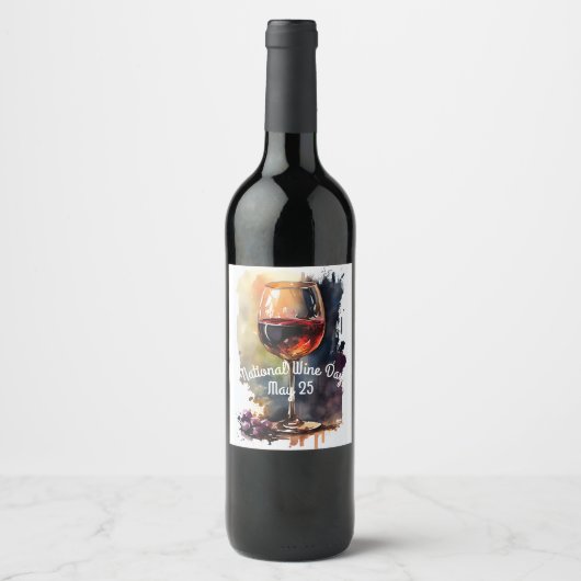 Nationaler Weintag Weinetikett (Vorderseite)