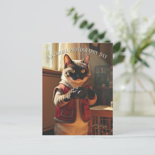 Nationaler Weltfotografstag Postkarte (Stehend Vorderseite)