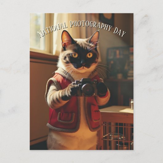 Nationaler Weltfotografstag Postkarte (Vorderseite)