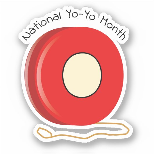 Nationaler Yo-Yo-Monat Aufkleber (Vorderseite)