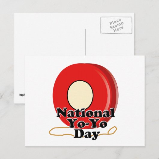 Nationaler Yo-Yo-Tag Postkarte (Vorne/Hinten)