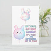 Nationaler Zuckerwattetag Dankeskarte (Stehend Vorderseite)