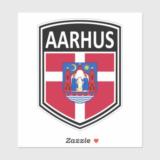 Nationales Aarhus Denmark Sticker (Blatt)