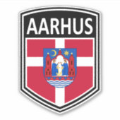 Nationales Aarhus Denmark Sticker (Vorderseite)