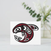 Nationales amerikanisches Stammesfisch-Design Postkarte (Stehend Vorderseite)