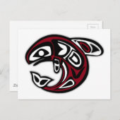 Nationales amerikanisches Stammesfisch-Design Postkarte (Vorne/Hinten)