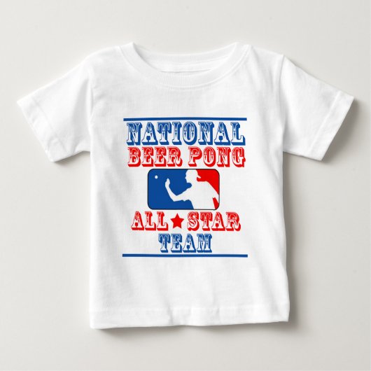 Nationales Bier Pong Team Baby T-shirt (Vorderseite)