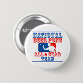 Nationales Bier Pong Team Button (Vorne & Hinten)