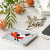 Nationales Birdorable: Rot-gekrönter Kran der Schlüsselanhänger (Seite)