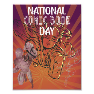 Nationales Comic Book Day Sign Poster
