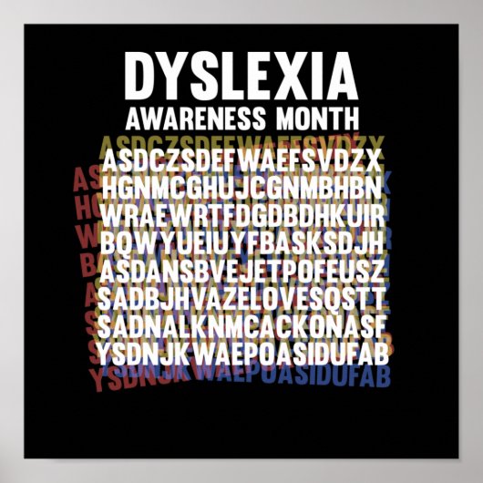 Nationales Dyslexie-Sensibilisierungsmonat Oktober Poster (Vorne)