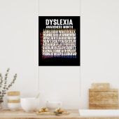 Nationales Dyslexie-Sensibilisierungsmonat Oktober Poster (Küche)
