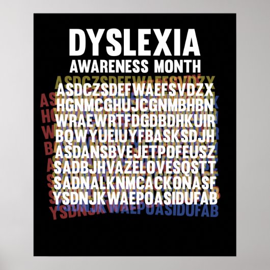 Nationales Dyslexie-Sensibilisierungsmonat Oktober Poster (Vorne)