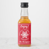 Nationales Eggnog Day Celebration Dezember 24 Rot Alkoholflaschenetikett (Vorderseite)