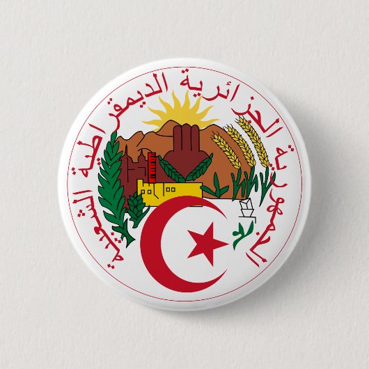 Nationales Emblem Algeriens Button (Vorderseite)