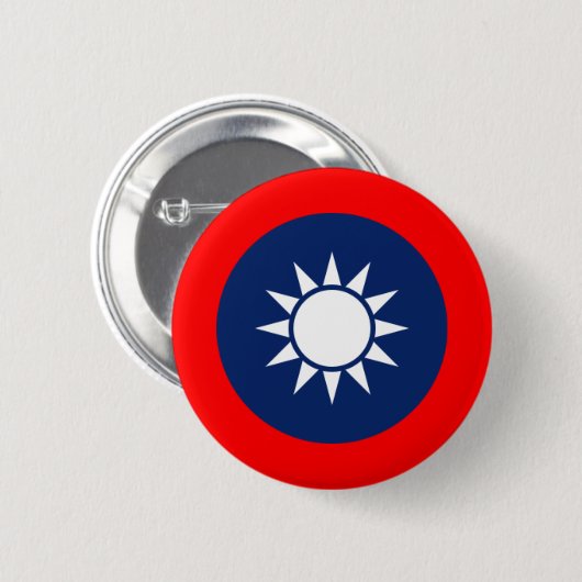 Nationales Emblem der Republiks China (Taiwan) Button (Vorne & Hinten)