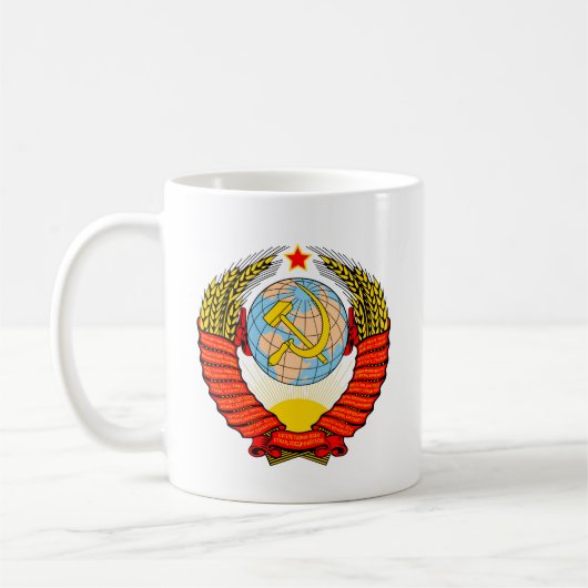 Nationales Emblem der Sowjetunions Kaffeetasse (Links)