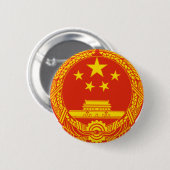 NATIONALES EMBLEM DER VÖLKER DIE REPUBLIK CHINA BUTTON (Vorne & Hinten)