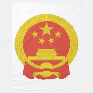 Nationales Emblem der Volksrepublik China Fleecedecke