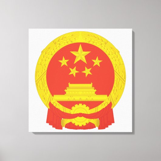 Nationales Emblem der Volksrepublik China Leinwanddruck (Vorderseite)