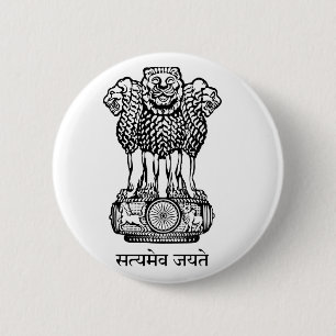 Nationales Emblem Indiens Button