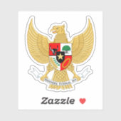 Nationales Emblem Indonesiens Garuda Pancasila Aufkleber (Blatt)