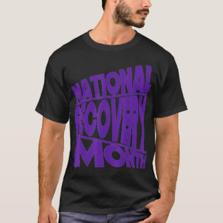 Nationales Erholung Monat Lila Typografie-Design T-Shirt