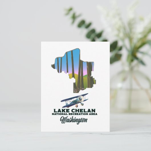 Nationales Erholungsgebiet Lake Chelan, Washington Postkarte (Stehend Vorderseite)