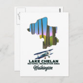 Nationales Erholungsgebiet Lake Chelan, Washington Postkarte (Vorne/Hinten)