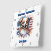 Nationales Festival der reinrassigen Hunde Quadratische Wanduhr (Winkel)