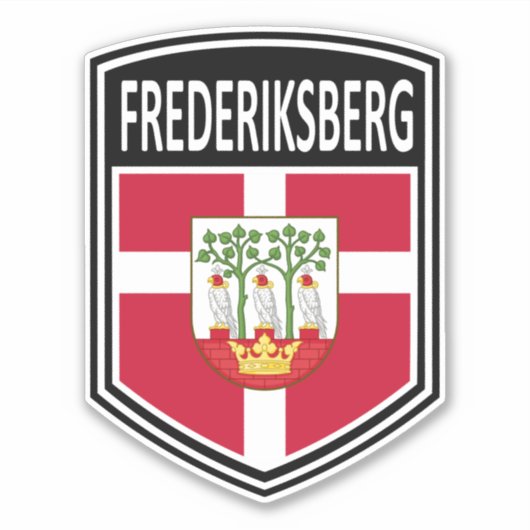 Nationales Frederiksberg Dänemark Sticker (Vorderseite)