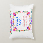 Nationales hispanisches Erbe farbenfrohe Blüte Dekokissen (Vorderseite(Vertikal))